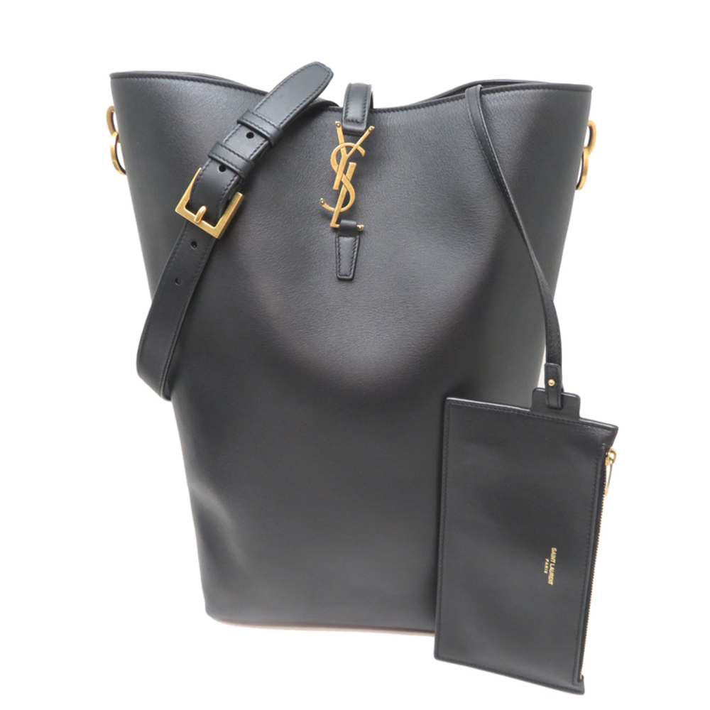 Saint Laurent Paris LE 37 Women's Shoulder Bag 800594 Leather Black